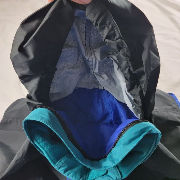 Columbia Long Peak Youth 10/12 Black Blue Winter Jacket Snow Outdoors Warm Hood - Picture 12 of 12